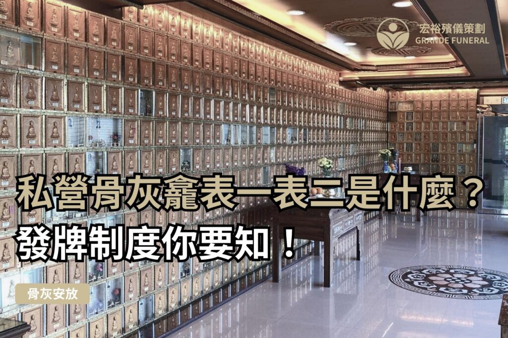 私營骨灰龕表一表二