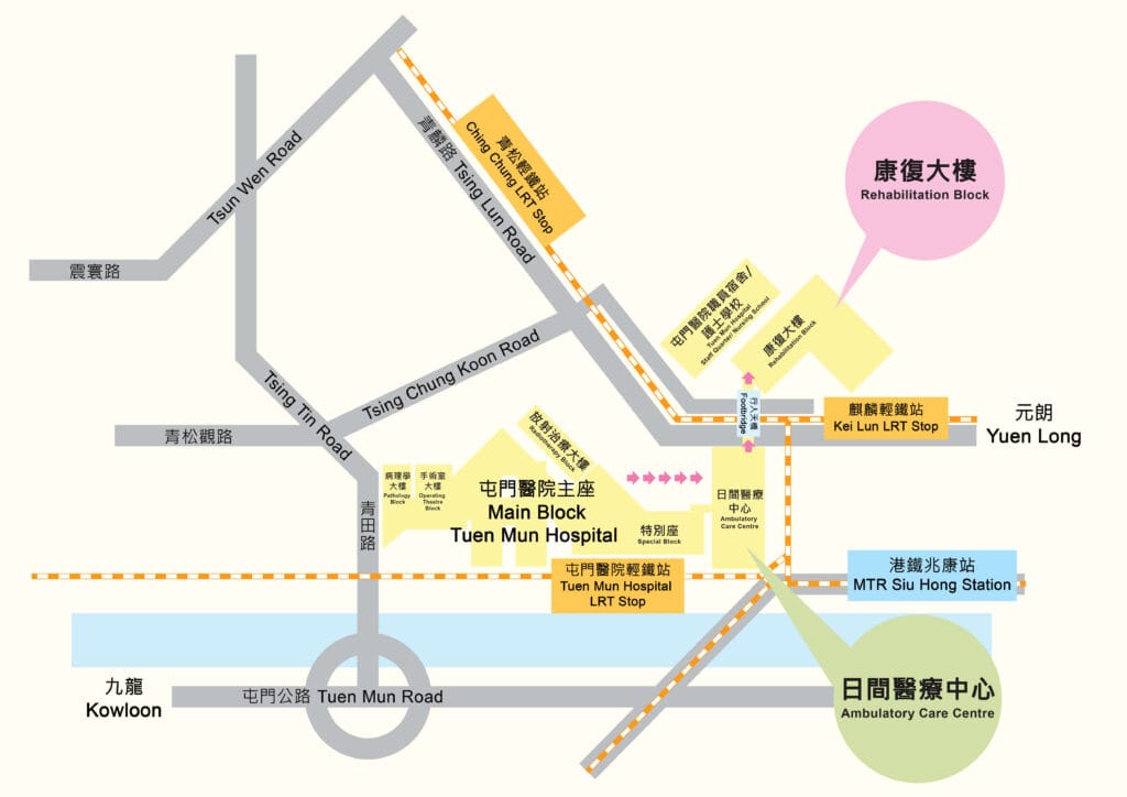 屯門醫院平面圖